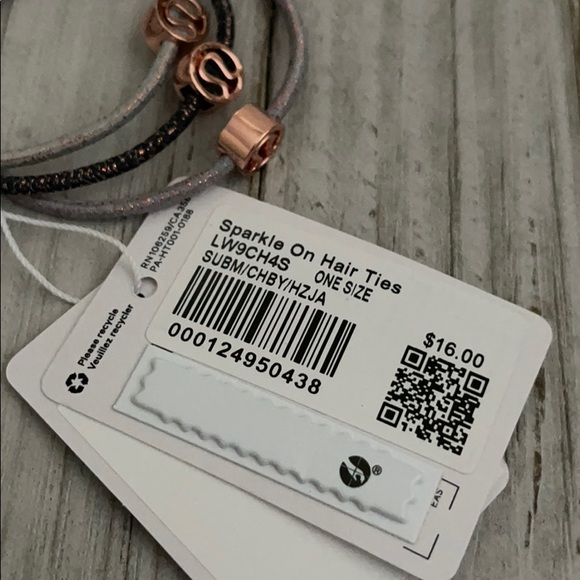 Lululemon Athletica Sparkle On Hair Ties Set NEW - Picture 4 of 4